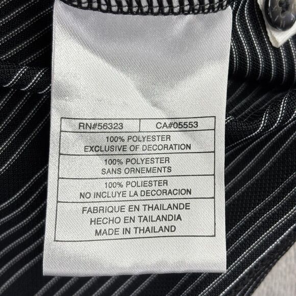 Nike Golf Polo Shirt Mens 2XL Black White Stripe Dri Fit Dry 274038-010 - Picture 11 of 13